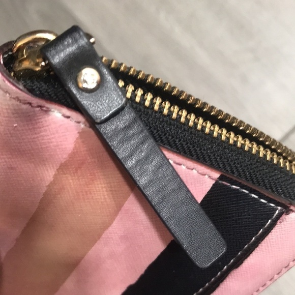 Kate Spade Grant Street Grainy Vinyl Neda Pink & Black Wallet - Picture 13 of 13